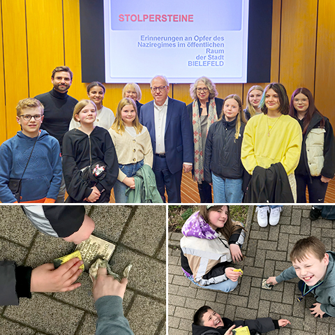 Gemeinsam gegen das Vergessen - Stolperstein-Putzaktion - Sekundarschule Bethel